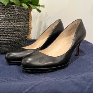 L.K. BENNETT Black Leather Pumps Size